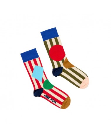 Dépareillées - Chaussettes fantaisie pour femme en coton bio Donna Wilson jolies pour femme originales pour homme chausset ri...