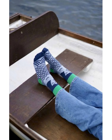 Sirène - Chaussettes fantaisie pour femme en coton bio Donna Wilson jolies pour femme originales pour homme chausset rigolote...