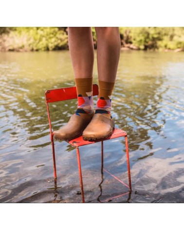 Kaleido - Chaussettes originales pour femme en coton bio Donna Wilson jolies pour femme originales pour homme chausset rigolo...