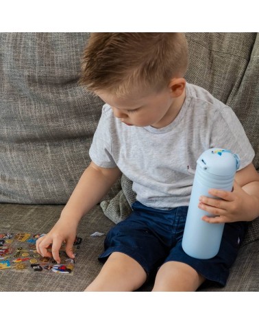Piraten - Kinder Thermo Trinkflasche - Blau IZY Bottles trink thermos flaschen wasserflaschen sport kaufen