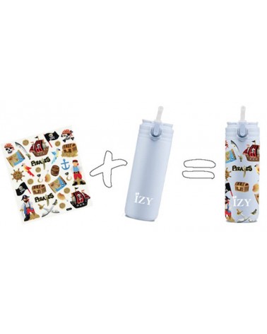 Pirates - Kids insulated water bottle - Blue IZY Bottles best water bottle