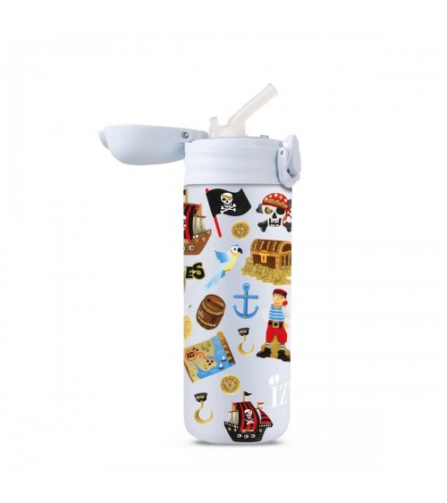 Piraten - Kinder Thermo Trinkflasche - Blau IZY Bottles trink thermos flaschen wasserflaschen sport kaufen