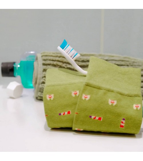 Dentista - Calze divertenti in cotone bio The Captain Socks calze da uomo per donna divertenti simpatici particolari