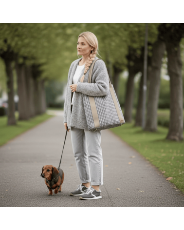 Kate Holborn Taupe - Grande borsa a tracolla Hettie originale kitatori