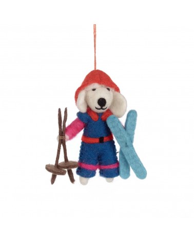 Porscha la caniche skieuse - Décoration sapin de Noël Felt so good decoration noel decor déco de noel 2024 maison fait main
