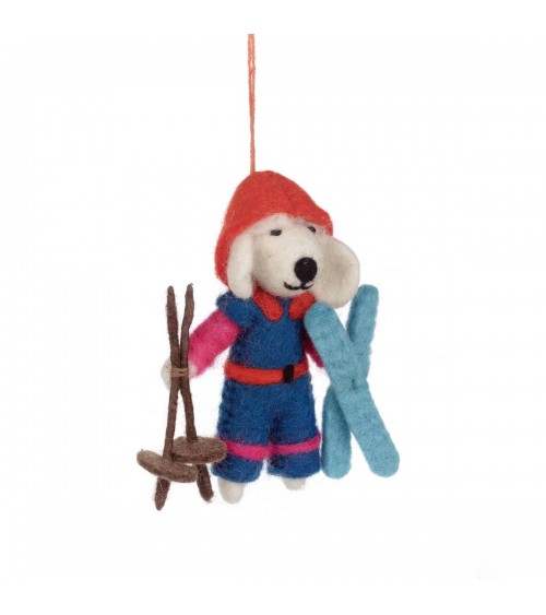 Porscha la sciatrice barboncina - Decorazione natale Felt so good Decorazioni natalizie eleganti particolari decoro natale de...