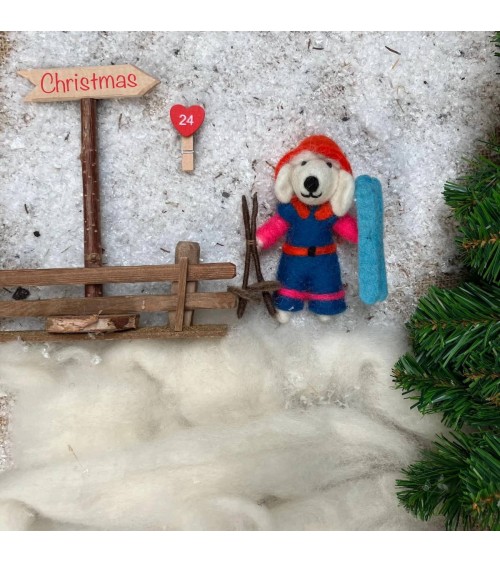 Porscha la sciatrice barboncina - Decorazione natale Felt so good Decorazioni natalizie eleganti particolari decoro natale de...