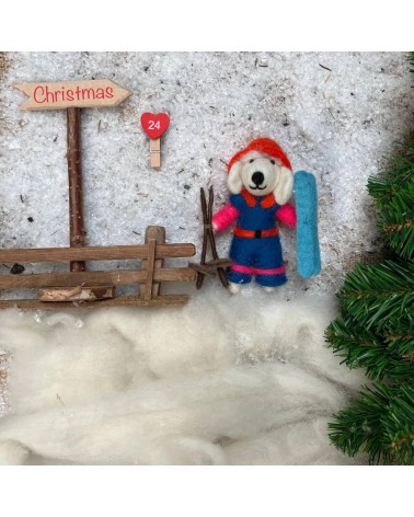 Porscha the skiing poodle - Christmas Tree Decoration Felt so good 2024 christmas decorations xmas tree decorations