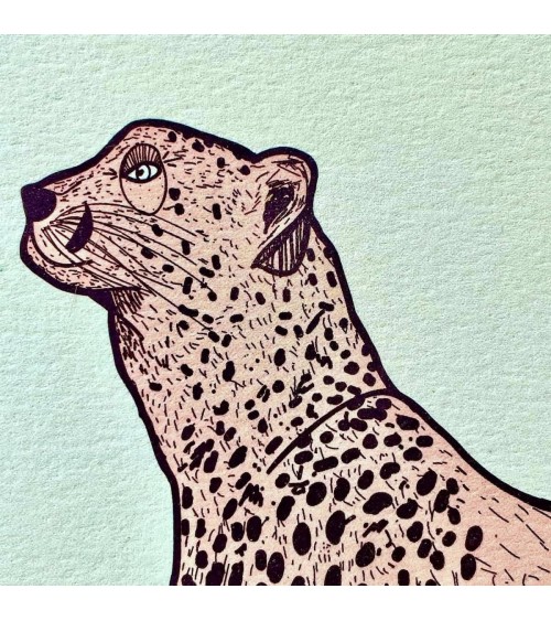 Panthère - Poster A4, affiche, deco murale Olala by Pupa mural affiche posters muraux design deco salon cuisine chambre enfant