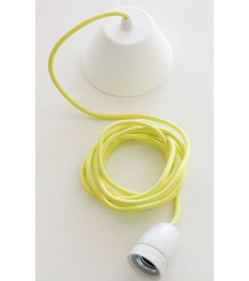 Lampada a sospensione con cavo in tessuto e portalampada E27 Studio Snowpuppe