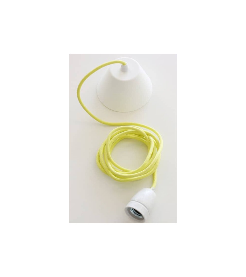 Lampada a sospensione con cavo in tessuto e portalampada E27 Studio Snowpuppe