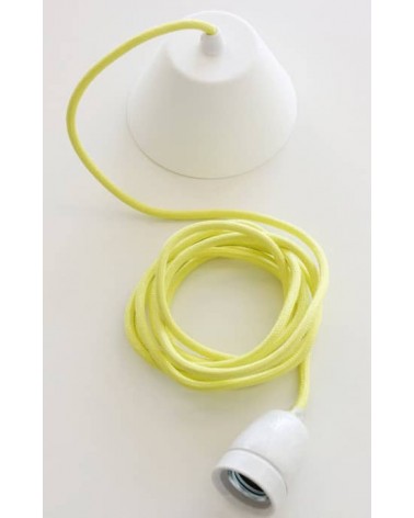 Lampe suspension avec câble en tissu et douille E27 Studio Snowpuppe Kitatori Suisse