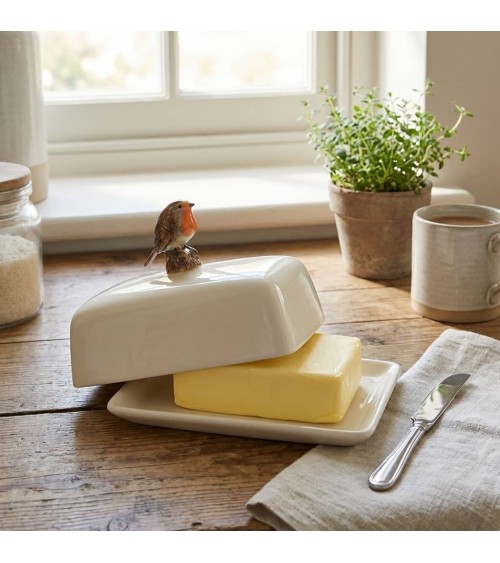 Robin - Ceramic butter dish Quail Ceramics