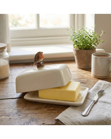 Robin - Ceramic butter dish Quail Ceramics