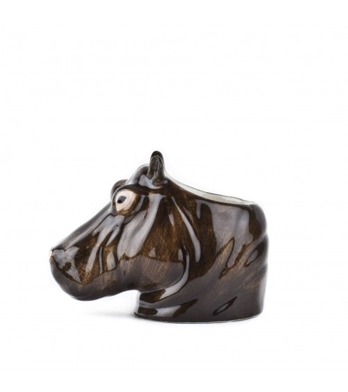 Hippopotame - Coquetier en céramique Quail Ceramics oeuf original design