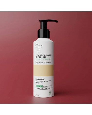 Huile démaquillante - Parfum Lait d'amande Clémence et Vivien cosmetique naturel de qualité vegan