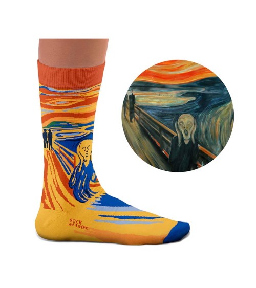 Edvard Munch, Der Schrei - Kunstsocken, Socken mit Motiv Sock Affairs socke kuschelsocken für damen lustig herren farbige coo...