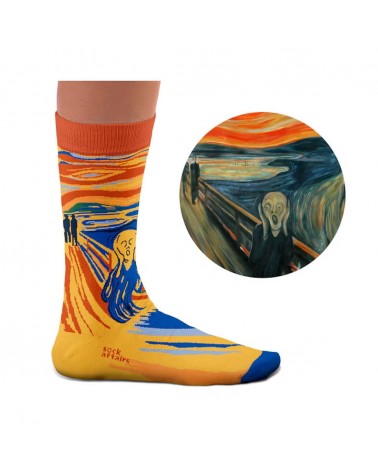 Edvard Munch, Der Schrei - Kunstsocken, Socken mit Motiv Sock Affairs socke kuschelsocken für damen lustig herren farbige coo...