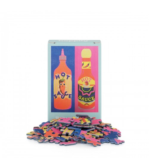 Scharfe Sauce - Mini Puzzle 99 Teile Happily Puzzles  coole lustige schöne puzzle kaufen shönes motiv