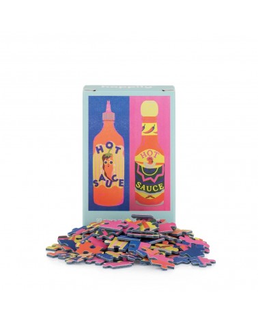 Sauce Piquante - Mini Puzzle 99 pièces Happily Puzzles jeu de puzzle design original moderne cool