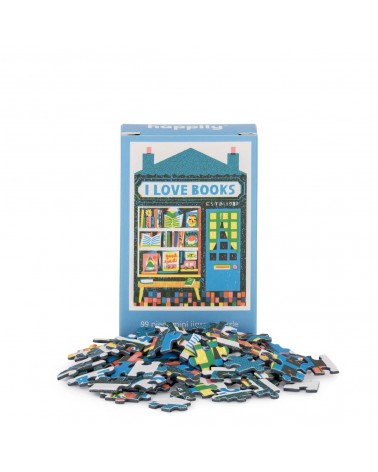 Buchhandlung - Mini Puzzle 99 Teile Happily Puzzles  coole lustige schöne puzzle kaufen shönes motiv