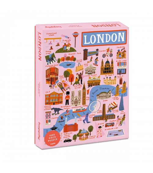 London - Puzzle 1000 pièces Happily Puzzles jeu de puzzle design original moderne cool
