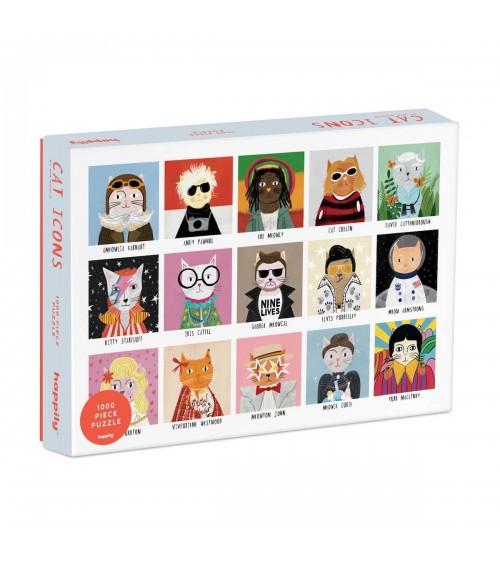 Cat Icons - 1000 piece Jigsaw Puzzle Happily Puzzles art puzzle jigsaw adult picture puzzles