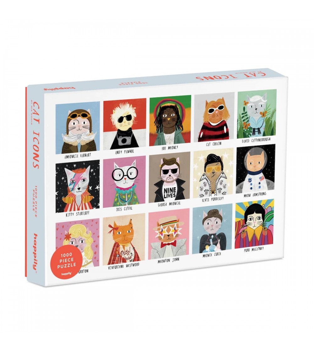 Icone gatto - Puzzle 1000 pezzi Happily Puzzles Kitatori