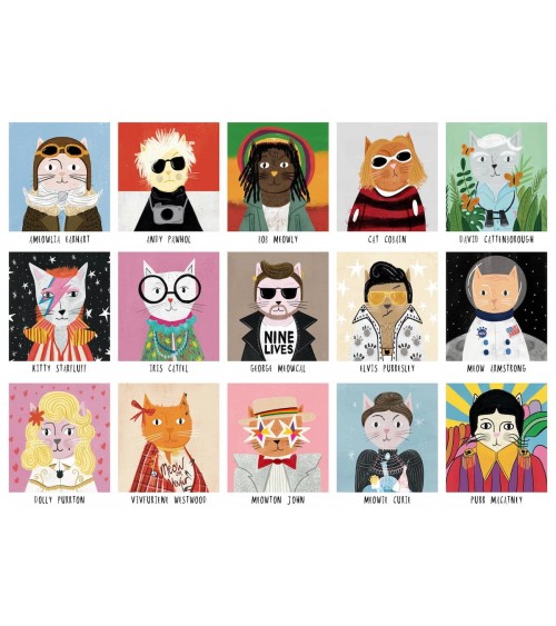 Cat Icons - 1000 piece Jigsaw Puzzle Happily Puzzles art puzzle jigsaw adult picture puzzles