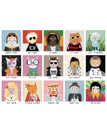 Cat Icons - 1000 piece Jigsaw Puzzle Happily Puzzles art puzzle jigsaw adult picture puzzles