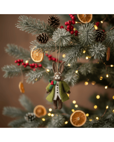 Hector, la lepre festosa - Decorazione natale Felt so good Decorazioni natalizie eleganti particolari decoro natale decorazio...