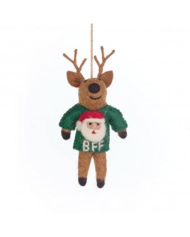 Reindeer Best Friends Forever (BFF) - Christmas Tree Decoration Felt so good 2024 christmas decorations xmas tree decorations