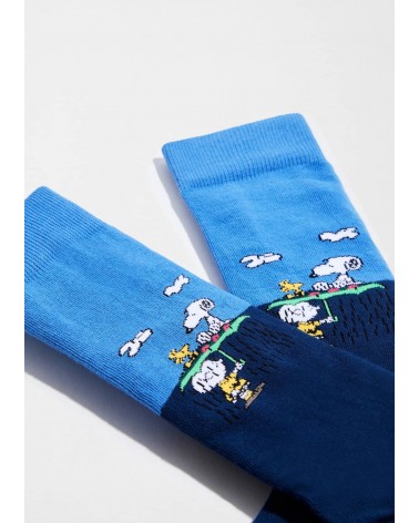 BeSnoopy Rain - Calze divertenti in cotone biologico Besocks calze da uomo per donna divertenti simpatici particolari