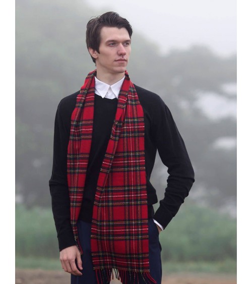 Tartan ROYAL STEWART - Sciarpa di lana merinos Bronte by Moon sciarpa inglese per donna da uomo per donna sciarpe di lana ele...