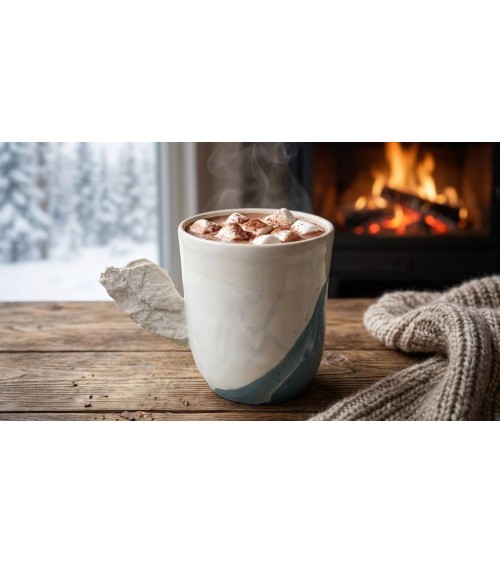 Großer Porzellan Becher - Vapor Blau Maison Dejardin kaffeetassen teetasse grosse lustige schöne kaufen