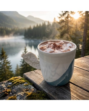 Großer Porzellan Becher - Vapor Blau Maison Dejardin kaffeetassen teetasse grosse lustige schöne kaufen