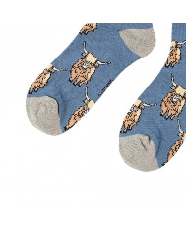 Sauvez la vache des Highlands - Chaussettes en bambou Bare Kind jolies pour femme originales pour homme chausset rigolotes dr...