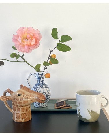 Großer Porzellan Becher - Vapor Grün Maison Dejardin kaffeetassen teetasse grosse lustige schöne kaufen