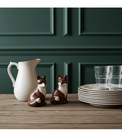 Fox - Salt and pepper shaker Quail Ceramics pots set shaker cute unique cool