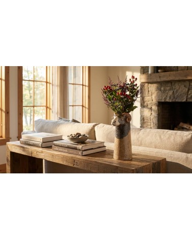 Swaledale Sheep - Large ceramic Flower Vase Quail Ceramics table flower living room vase kitatori switzerland