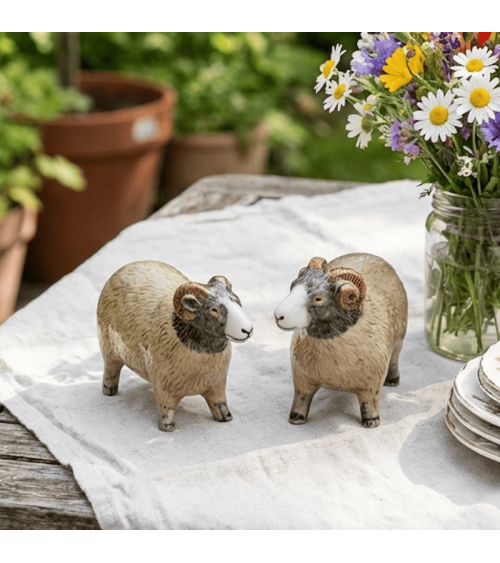 Swaledale Schafe - Salz und Pfefferstreuer Quail Ceramics  pfeffer steuer salzpfeffersteuer set lustige kaufen