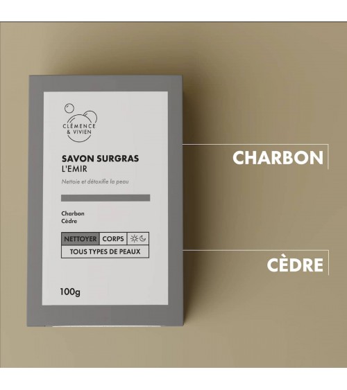 L' EMIR - Savon surgras, savon solide naturel Clémence et Vivien artisanal pour les mains le visage le corps savons artisanau...