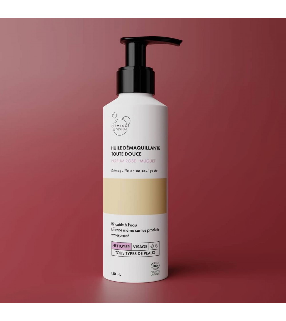 Olio struccante - Profumo di rosa e mughetto Clémence et Vivien cosmetici naturali cosmeci svizzeri