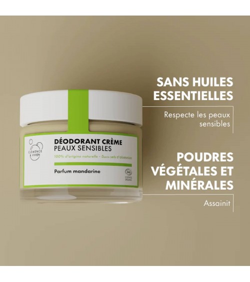 Empfindliche Haut - Mandarinenduft - Deocreme, natürliches Deodorant Clémence et Vivien naturkosmetik marken vegane kosmetik ...