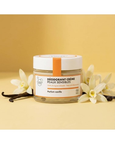 Peau sensible - Vanille - Déodorant naturel, déo bio en crème Clémence et Vivien cosmetique naturel de qualité vegan