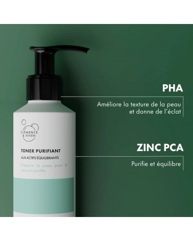 Toner purifiant aux actifs équilibrants Clémence et Vivien cosmetique naturel de qualité vegan
