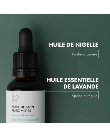 Skincare - Face oil for combination skin Clémence et Vivien vegan cruelty free cosmetic compagnies