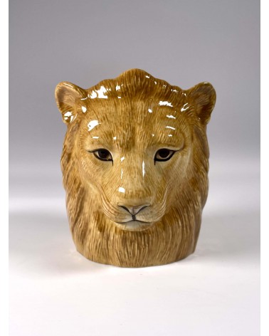 Lion - Animal Pencil pot & Flower pot Quail Ceramics pretty pen pot holder cutlery toothbrush makeup brush