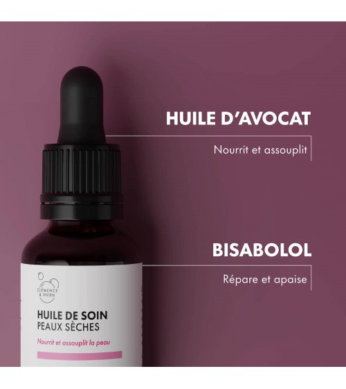 Olio per la cura del viso - pelle secca Clémence et Vivien cosmetici naturali cosmeci svizzeri