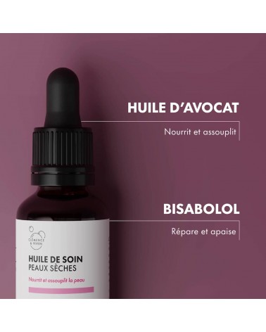 Olio per la cura del viso - pelle secca Clémence et Vivien cosmetici naturali cosmeci svizzeri